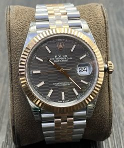 Rolex-Datejust 126331 41mm Jubilee Rose Gold/Steel Grey Fluted Dial Stick Markers VSF DD3235 Automatic
