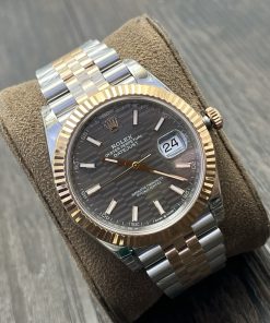 Alternative view of Rolex-Datejust 126331 41mm Jubilee Rose Gold/Steel Grey Fluted Dial Stick Markers VSF DD3235 Automatic