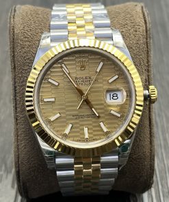Rolex-Datejust 126333 41mm Jubilee Yellow Gold/Steel Champagne Gold Fluted Dial Stick Markers VSF DD3235 Automatic