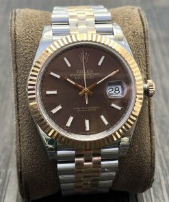 Rolex-Datejust 126331 41mm Jubilee Rose Gold/Steel Brown Chocolate Dial Stick Markers VSF DD3235 Automatic