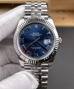 Rolex-Datejust 126334 41mm Jubilee Stainless Steel/Steel Blue Dial Roman Markers VSF DD3235 Automatic
