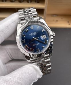 Alternative view of Rolex-Datejust 126334 41mm Jubilee Stainless Steel/Steel Blue Dial Roman Markers VSF DD3235 Automatic