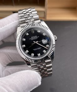 Alternative view of Rolex-Datejust 126334 41mm Jubilee Stainless Steel/Steel Black Dial Diamonds Markers VSF DD3235 Automatic