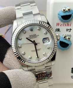 Alternative view of Rolex-Datejust 126334 41mm Jubilee Stainless Steel/Steel Mother-Of-Pearl Dial Diamonds Markers VF DD3235 Automatic