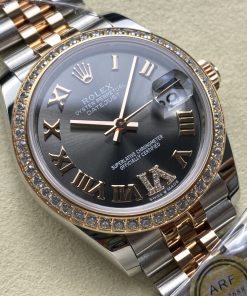 Alternative view of Rolex-Datejust 126281 Ladies 31mm Jubilee Diamonds Stainless Steel/Rose Gold Grey Rhodium Dial Roman Markers ARF ETA2688 Automatic