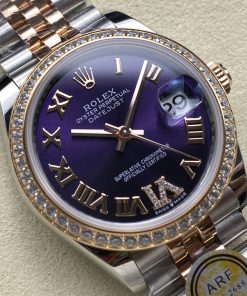 Alternative view of Rolex-Datejust 278381 Ladies 31mm Jubilee Diamonds Stainless Steel/Rose Gold Purple Dial Roman Markers ARF ETA2688 Automatic