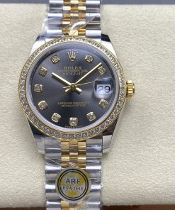 Rolex-Datejust 278383 Ladies 31mm Jubilee Diamonds Stainless Steel/Yellow Gold Dark Grey Dial Diamonds Markers ARF ETA2688 Automatic