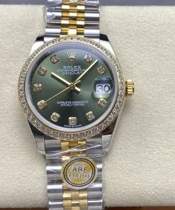 Rolex-Datejust 278383 Ladies 31mm Jubilee Diamonds Stainless Steel/Yellow Gold Olive Green Dial Diamonds Markers ARF ETA2688 Automatic