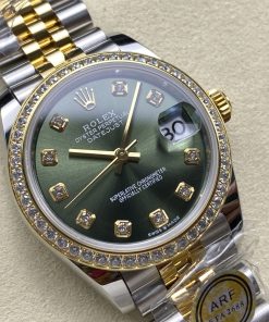 Alternative view of Rolex-Datejust 278383 Ladies 31mm Jubilee Diamonds Stainless Steel/Yellow Gold Olive Green Dial Diamonds Markers ARF ETA2688 Automatic