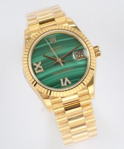 Alternative view of Rolex-Datejust 278278 Ladies 31mm Oyster Yellow Gold/Yellow Gold Malachite Dial Roman Diamonds Markers EWF A2236 Automatic