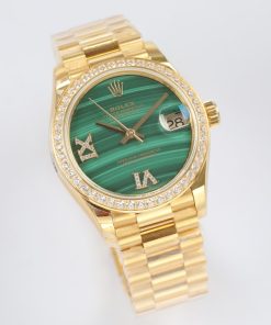 Alternative view of Rolex-Datejust 278288 Ladies 31mm Oyster Diamonds Yellow Gold/Yellow Gold Malachite Dial Roman Diamonds Markers EWF A2236 Automatic