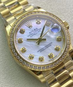 Alternative view of Rolex-Datejust 278288 Ladies 31mm Oyster Diamonds Yellow Gold Mother-Of-Pearl Dial Diamonds Markers WF A2236 Automatic