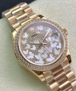 Alternative view of Rolex-Datejust 278285 Ladies 31mm Oyster Diamonds Rose Gold Butterfly Diamonds Dial WF A2236 Automatic