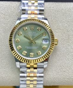 Rolex-Datejust 278273 Ladies 31mm Jubilee Stainlesss Steel/Yellow Gold Mint Green Dial Diamonds Markers Dial WF A2236 Automatic