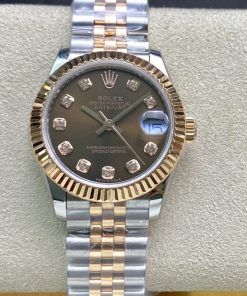 Rolex-Datejust 278271 Ladies 31mm Jubilee Stainlesss Steel/Rose Gold Brown Chocolate Dial Diamonds Markers Dial WF A2236 Automatic