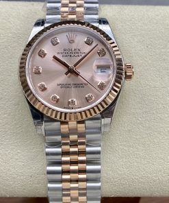 Rolex-Datejust 278271 Ladies 31mm Jubilee Stainlesss Steel/Rose Gold Champagne(Pink) Dial Diamonds Markers GSF A2236 Automatic
