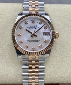 Rolex-Datejust 278271 Ladies 31mm Jubilee Stainlesss Steel/Rose Gold Mother-Of-Pearl Dial Diamonds Markers GSF A2236 Automatic