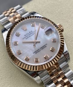Alternative view of Rolex-Datejust 278271 Ladies 31mm Jubilee Stainlesss Steel/Rose Gold Mother-Of-Pearl Dial Diamonds Markers GSF A2236 Automatic