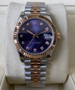 Rolex-Datejust 279171 Ladies 31mm Jubilee Stainlesss Steel/Rose Gold Aubergine Dial Diamonds Markers A+F A2236 Automatic