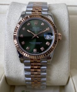 Rolex-Datejust 279171 Ladies 31mm Jubilee Stainlesss Steel/Rose Gold Mint Green Dial Diamonds Markers A+F A2236 Automatic