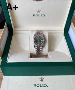 Alternative view of Rolex-Datejust 278381 Ladies 31mm Jubilee Diamonads Stainlesss Steel/Rose Gold Mint Green Dial Diamonds Markers A+F A2236 Automatic