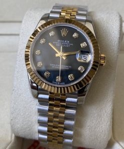Rolex-Datejust 278273 Ladies 31mm Jubilee Stainless Steel/Yellow Gold Black Mother-Of-Pearl Dial Diamonds Markers A+F A2236 Automatic