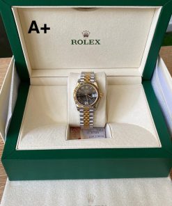 Alternative view of Rolex-Datejust 278273 Ladies 31mm Jubilee Stainless Steel/Yellow Gold Dark Grey Dial Roman Markers A+F A2236 Automatic