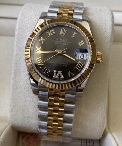 Rolex-Datejust 278273 Ladies 31mm Jubilee Stainless Steel/Yellow Gold Dark Grey Dial Roman Markers A+F A2236 Automatic