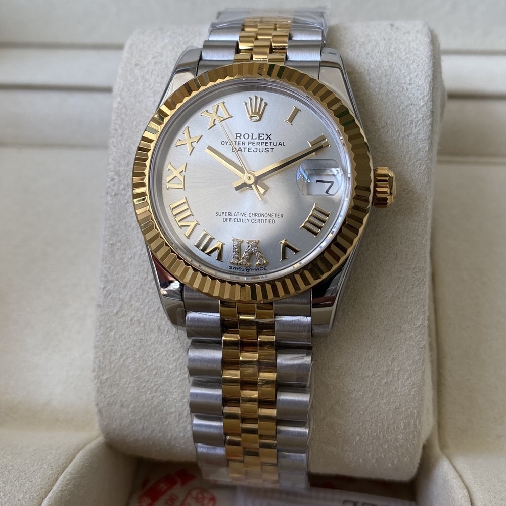 Rolex-Datejust 278273 Ladies 31mm Jubilee Stainless Steel/Yellow Gold Silver Dial Roman Markers A+F A2236 Automatic