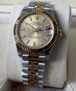 Rolex-Datejust 278273 Ladies 31mm Jubilee Stainless Steel/Yellow Gold Champagne(Gold) Dial Stick Markers A+F A2236 Automatic