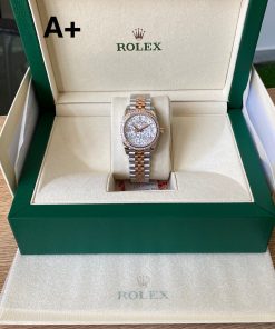 Alternative view of Rolex-Datejust 278381 Ladies 31mm Jubilee Diamonds Stainless Steel/Rose Gold Silver Floral Dial A+F A2236 Automatic