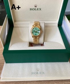 Alternative view of Rolex-Datejust 278248 Ladies 31mm Oyster Yellow Gold Olive Green Floral Dial A+F A2236 Automatic