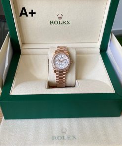 Alternative view of Rolex-Datejust 278285 Ladies 31mm Oyster Diamonds Rose Gold Silver Floral Dial A+F A2236 Automatic