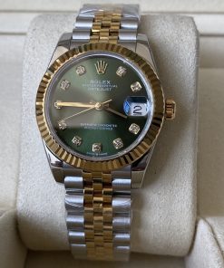 Rolex-Datejust 278273 Ladies 31mm Jubilee Stainless Steel/Yellow Gold Olive Green Dial Diamonds Markers A+F A2236 Automatic