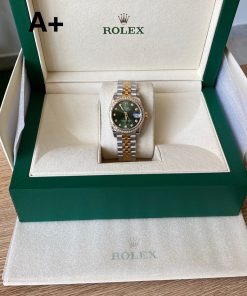 Alternative view of Rolex-Datejust 278383 Ladies 31mm Jubilee Diamonds Stainless Steel/Yellow Gold Olive Green Dial Diamonds Markers A+F A2236 Automatic