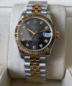 Rolex-Datejust 278273 Ladies 31mm Jubilee Stainless Steel/Yellow Gold Dark Grey Dial Diamonds Markers A+F A2236 Automatic