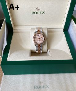 Alternative view of Rolex-Datejust 278271 Ladies 31mm Jubilee Stainless Steel/Rose Gold Sundust(Pink) Dial Diamonds Markers A+F A2236 Automatic