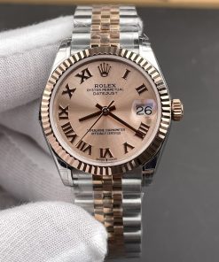 Rolex-Datejust 278271 Ladies 31mm Jubilee Stainlesss Steel/Rose Gold Sundust(Pink) Dial Roman Markers GSF A2236 Automatic