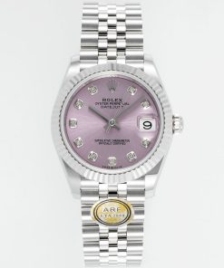 Rolex-Datejust 278384 Ladies 31mm Jubilee Stainless Steel/Steel Sundust Pink Dial Diamonds Markers ARF A2236 Automatic