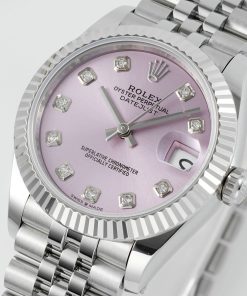 Alternative view of Rolex-Datejust 278384 Ladies 31mm Jubilee Stainless Steel/Steel Sundust Pink Dial Diamonds Markers ARF A2236 Automatic