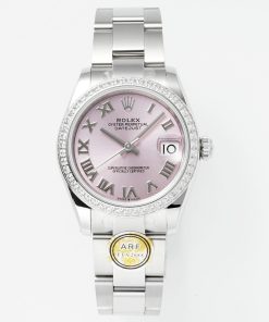 Rolex-Datejust 278289 Ladies 31mm Oyster Stainless Steel/Steel Sundust Pink Dial Roman Markers ARF A2236 Automatic