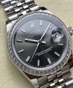 Alternative view of Rolex-Datejust 278384 Ladies 31mm Diamonds Jubilee Stainless Steel/Steel Dark Grey Dial Stick Markers ARF A2236 Automatic