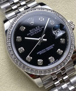 Alternative view of Rolex-Datejust 278384 Ladies 31mm Diamonds Jubilee Stainless Steel/Steel Black Dial Diamonds Markers ARF A2236 Automatic