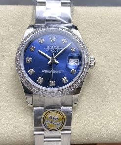 Rolex-Datejust 278384 Ladies 31mm Diamonds Oyster Stainless Steel/Steel Blue Dial Diamonds Markers ARF A2236 Automatic