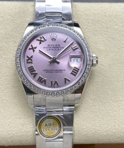 Rolex-Datejust 278289 Ladies 31mm Oyster Stainless Steel/Steel Sundust Pink Dial Roman Markers ARF A2236 Automatic