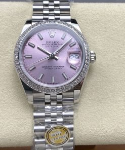 Rolex-Datejust 278384 Ladies 31mm Jubilee Diamonds Stainless Steel/Steel Sundust Pink Dial Stick Markers ARF A2236 Automatic