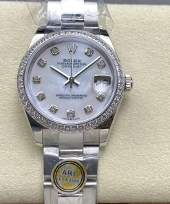 Rolex-Datejust 279384 Ladies 31mm Osyter Diamonds Stainless Steel/Steel Mother-Of-Pearl Dial Diamonds Markers ARF A2236 Automatic