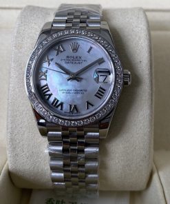 Rolex-Datejust 278384 Ladies 31mm Jubilee Diamonds Stainless Steel/Steel Mother-Of-Pearl Dial Roman Markers A+F A2236 Automatic
