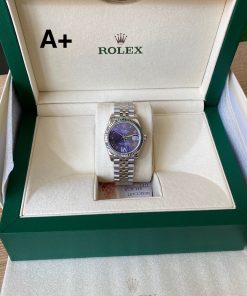 Alternative view of Rolex-Datejust 178274 Ladies 31mm Jubilee Stainless Steel/Steel Aubergine Dial Roman Markers A+F A2236 Automatic