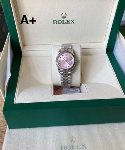 Alternative view of Rolex-Datejust 278274 Ladies 31mm Jubilee Stainless Steel/Steel Sundust Pink Dial Roman Markers A+F A2236 Automatic